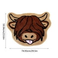 thumbnail image 3 of Highl And Cow Entrance Welcome Mat Non Rubber Back Funny Carpet for Kitchen and Front Door, 3 of 8