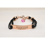 Rose Gold Inspirational Bracelet with Crystals from Precision Cut Crystal by Pink Box