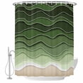 thumbnail image 2 of Ocean Waves Shower Curtains for Bathroom, Abstract Spray Beach Washable Fabric Shower Curtain with Hooks Waterproof Bathroom Decor Sets, 72 x 72 Inches, 2 of 9
