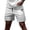 White, variant on Men's Herringbone Textured Shorts with Drawstring Waist and Pockets Summer Causal Shorts, XL