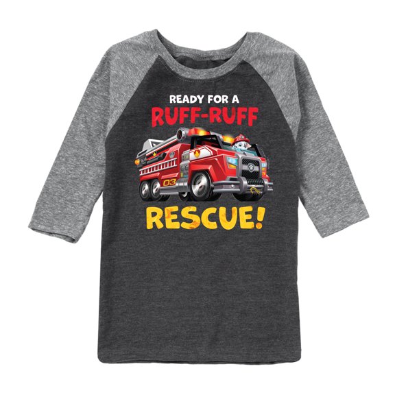 Paw Patrol - Ruff Ruff Rescue - Toddler And Youth Raglan Graphic T-Shirt
