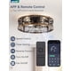 thumbnail image 2 of Ventilador de techo LEDIARY de 20 pulgadas Caged Light App Remote, negro y dorado, 2 of 9