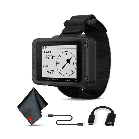 Garmin Foretrex 801 with USB-C Adapter and 6Ave Cleaning Cloth