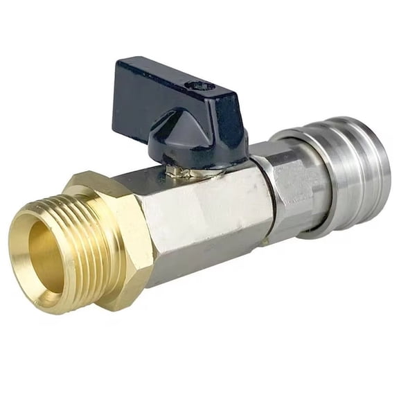 High Pressure Washer Ball Valve Kit 1/4 Inch Quick Connector and M22 14mm for Power Washer Hose Switch on/Off