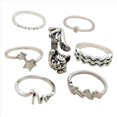 thumbnail image 1 of -Style Bagua Leaf Ring and Flower Chain Joint Ring Set - Unique Fashionable Accessories for, 1 of 8