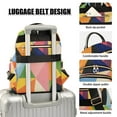 thumbnail image 3 of FORMRS Mini Backpack Purse for Women Quilted Travel Daypack Casual Shoulder Bag, Minimalist Triangles, 3 of 7