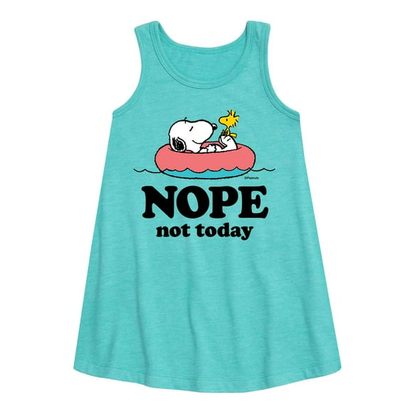 Peanuts - Nope Not Today - Toddler and Youth Girls Aline Dress