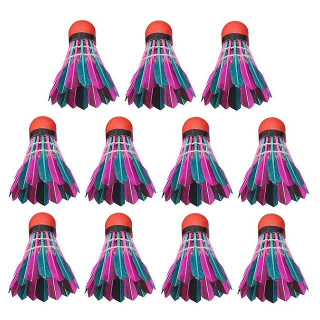 11/12x Badminton Ball High Speed Great Stability Shuttlecock Sports Training Colorful Feather
