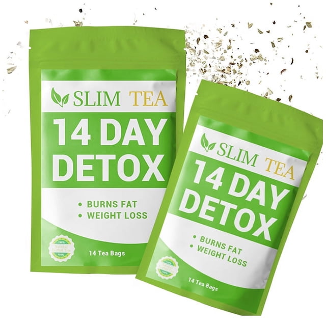 Té para bajar de peso en 14 días, 28 bolsitas de té (paquete de 2), té desintoxicante purificante