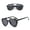 Black gray, variant on Trendy Resin Lens Sunglasses with Plastic Frame for Men and Women - Fashionable Left Bank Style Eye Protection