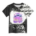 thumbnail image 4 of HCNTES Toddler Halloween Shirt Baby Boy Girl Cute Ghost Tshirt Pumpkin Short Sleeve Tee Top Kids Spooky Season Fall Outfit(R398-Black,7-8 Years), 4 of 4
