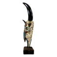 thumbnail image 5 of Large Rustic Western Bull Cow Skull With Turquoise Red Rocks Desktop Figurine, 5 of 5