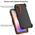 thumbnail image 5 of Galaxy A35 5G Case,Takfox Samsung Galaxy A35 5G Holster Phone Case with Built-in Screen Protector Swivel Belt Clip [3 Layers] Heavy Duty Full Body Protection Shockproof Kickstand Cover -Black/Orange, 5 of 9