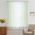 thumbnail image 3 of Light Green Ombre Sheer Curtains 54 Inches Long, Modern Gradient Abstract Art Light Filering Curtains, Breathable Simi Curtain Privacy Drapes for Kitchen Bathroom Nursery Small Window Treatment, 3 of 9