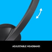 Logitech H340 USB Headset in Black for Internet Calls and Music - 981-000507