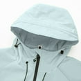 thumbnail image 6 of SGFCWSX Mens Jackets with Hoods Zip Up Men Cozy Hiking Outdoor Windproof Waterproof Rain Coat Light Blue Size L, 6 of 7