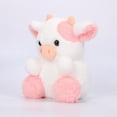 thumbnail image 5 of Strawberry Cow Plush Doll - Cute Stuffed Animal Toy, Soft Cuddly Cow Plushie, Durable Family Stuffed Toy, Perfect Holiday Birthday Gift for Easter Decor Cuddle Play, 7.9in, Pink, 5 of 8