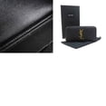 thumbnail image 5 of Pre-Owned Saint Laurent round long wallet in black and gold leather for women (h31776g), 5 of 5