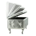 thumbnail image 6 of AC Pacific Silver Crystal Tufted Storage Bench, 6 of 8