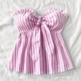 thumbnail image 2 of Lixiuxyad Spaghetti Straps Tank Tops Summer Striped Camisole Sleeveless Slim Fit Cropped Tank Top Casual Fashion Basic Wear,Pink XS, 2 of 6