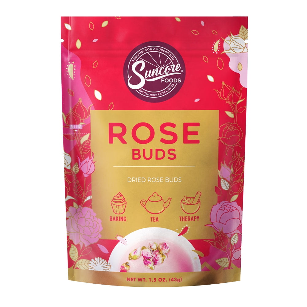 Hebhac Herbs Dried Rose Petals - 30g (1.05 Oz) Resealable Bag, Pure & Natural For Tea, Baking, Gulkand & DIY Beauty