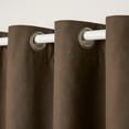 thumbnail image 3 of TOWN & COUNTRY BASICS Bertram Solid Linen Texture Indoor Curtains, Room Darkening with Energy Efficient Lining, Grommet Top, 2-Pack Set, Coffee Brown, 50"x84", 3 of 9