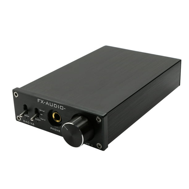 Fx Audio Dac X6 Mini Hifi 2 0 Digital Audio Decoder Dac Input Usb Coaxial Optical Output Rca Amplifier 24bit 96khz Dc12v Plug Black Walmart Com Walmart Com