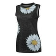 thumbnail image 4 of Frostluinai Women Plus Size Tanks Tops Summer Sleeveless Casual Boho Shirts Sunflower Graphic Print Tunics O-neck Tee Camis, 4 of 8