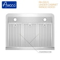 thumbnail image 6 of Awoco RH-S10-36S Awoco RH-S10-36S 36'W 7'H Ducted Under Cabinet 4 Speeds 8 Top Vent Stainless Steel Range Hood, 6 of 7