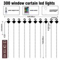 Color Changing Fairy Curtain Lights 300 LED Window Fairy Lights with