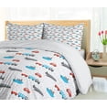 thumbnail image 5 of Ambesonne Transportation Duvet Cover Sets, Party Motifs Cars, 2-King, Grey Blue and Vermilion, 5 of 7