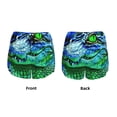 thumbnail image 6 of Uemuo Colorful Stained Glass Crocodile Pattern Women's Athletic Shorts High Waisted Running Shorts with Liner Pockets Gym Elastic Workout Shorts-, 6 of 9