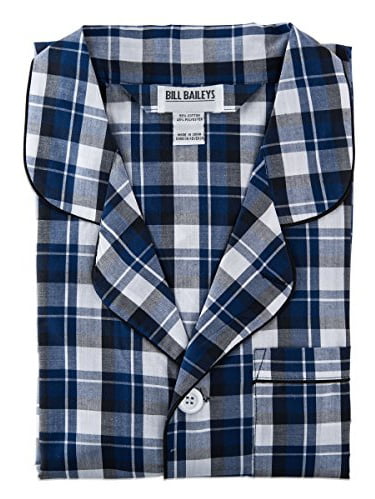 Bill Baileys Sleepwear Mens Broadcloth Woven Nightshirt Sleep Shirt 