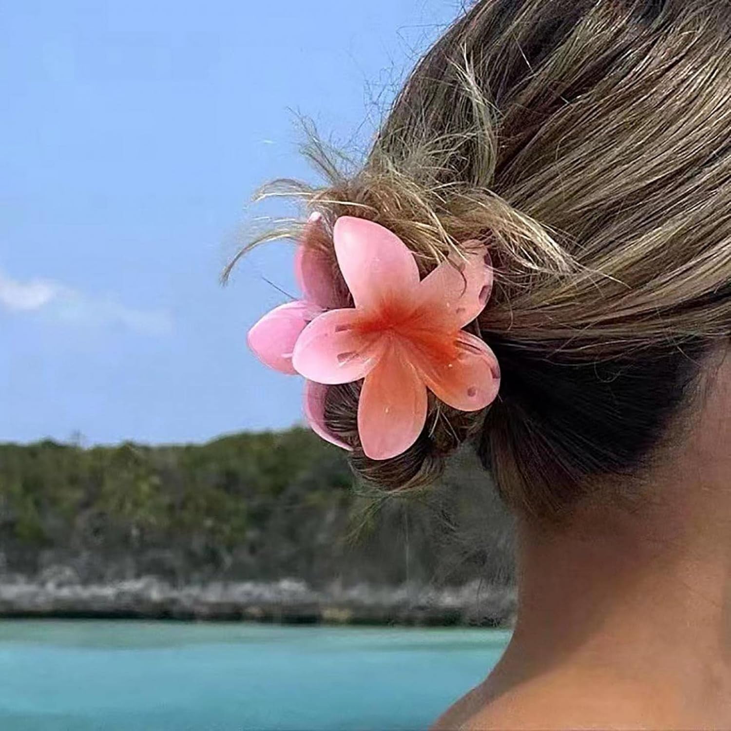 24Pcs Tropical Flower Hair Clips - Cute Plumeria Claw Clips for Beach & Luau Fun Amazon.com : Flower Hair Claw Clips for Women, 6 Pack  main image 4