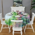 thumbnail image 2 of Colorful Tie Dye Pattern Round Tablecloth 60"x60",Wrinkle Wipeable Table Cloth for Kitchen Dining Room Picnic Patio Party, 2 of 6