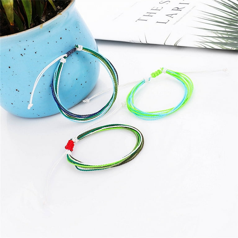 Toma Braided Bracelet Adjustable Chic Multicolor Aesthetic Jewelry  Drawstring Handcrafted Hand Rope Women Accessories for Teen Girls Red+Blue  