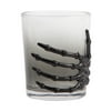 Way to Celebrate Skeleton Shot Glass, 3 oz. Smoked Ombre Glass With Black Hand