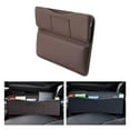 thumbnail image 5 of seat gaps Filler Organizer Auto Seat gaps Storage Box for Sundries Change PU Leather Brown, 5 of 7