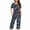 Navy2, variant on Censtreet Women's Printed Round Neck Pajamas Home Set,Short Sleeve Sleepshirt Pants Sets,Comfort Loungewear Pajamas with Pockets