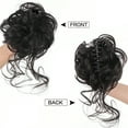 thumbnail image 4 of Chignon Bouclé Ondulé Synthétique, Cheveux Bouclés Désordonnés, Pince Griffe, Extension de Queue de Cheval, 4 of 6