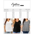 thumbnail image 4 of Eytino Plus Size Tops for Women Plus Size Summer Short Sleeve V Neck Loose Casual Tee Shirt Blue 1X, 4 of 7