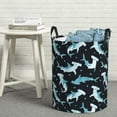 thumbnail image 5 of Laundry Basket, Blue dot hammerhead shark Laundry Hamper Waterproof Laundry Bag Clothes Hamper Laundry Bin with Handles for Bedroom, Living Room, Kids Room, 5 of 6