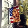 thumbnail image 2 of Carolines Treasures LH9016CHF 28 x 40 in. USA American Flag with Bloodhound House Size Canvas Flag, 2 of 2