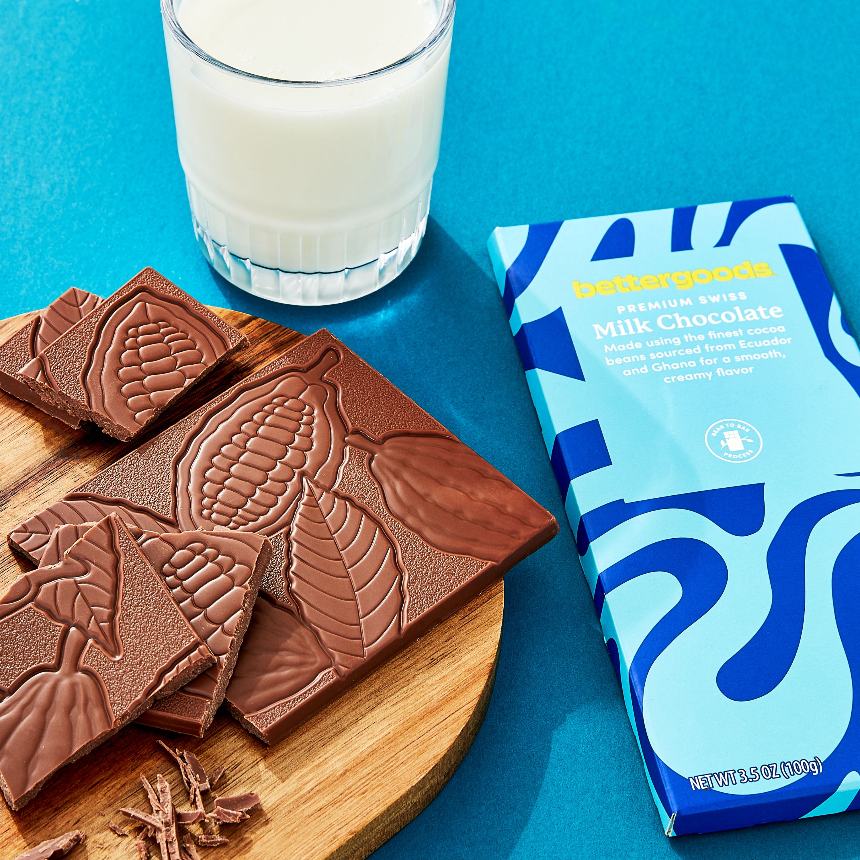 bettergoods Premium Swiss Milk Chocolate Bar, 3.5 oz