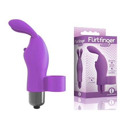The 9's Flirt Finger Bunny Finger Vibrator Violet