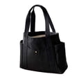 thumbnail image 1 of Bolso de Mano Salvador para Mujer Lona Grande con Múltiples Bolsillos Negro, 1 of 10
