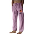 thumbnail image 2 of Pantalones largos para hombre, moda, estampados, casuales, cintura elástica con bolsillo, pantalones deportivos, pantalones de poliéster para hombre., 2 of 4