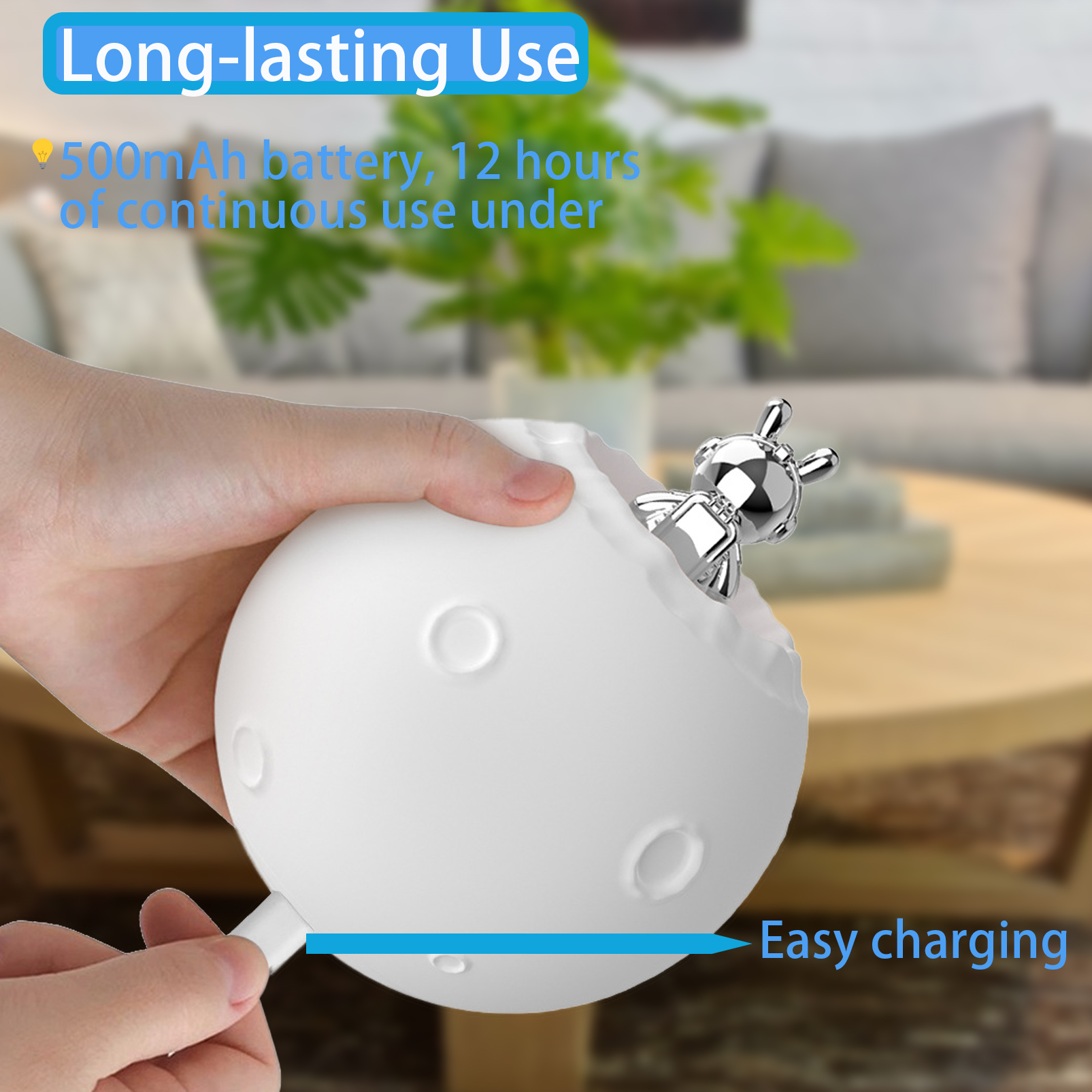 Night Light for Kids, Snowballs Light for Nursery with 7 RGB Colors Changeable, Rechargeable Tap Light with 4 Brightness Levels&Touch Control, Portable Night Light for Babies BPA Free