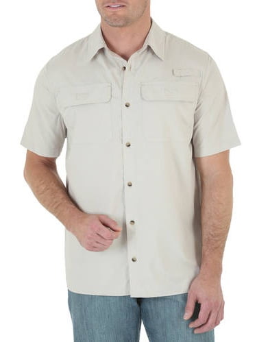 Wrangler Short Sleeve Solid Utility Shir - Walmart.com