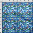 thumbnail image 4 of oneOone Rayon Blue Fabric Kids Fish Sewing Material Print Fabric By The Yard 56 Inch Wide, 4 of 4